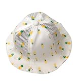 Classicbuy 子供用帽子ハット ベビー ハット 子供用帽子 女の子 日よけ付き夏 アウトドア 春 夏 メッシュ パイナップル柄 紫外線対策 可選 45CM