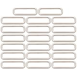 [BIKICOCO] 5.1 x 1.2 cm 角カン 四角カン 四角リング レザークラフト金具 - シルバー - 20個