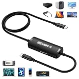 Guermok 4K@60Hz USB-C to ARアダプター、6.56ft USBC to USB Cビデオケーブル（PD 100W充電対応）、Switch 2ドック、ARグラス、ポータブルモニター＆Type-Cディスプレイ対応（ブラック）