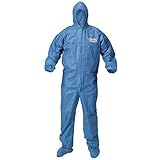 Kleenguard Chemical Resistant Suit, A60 Bloodborne Pathogen & Chemical Splash Protection Coveralls (