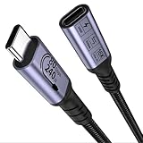 USB C延長線0.5 m（2本/240 W/40 Gbps/8 K）、短USB 4.0延長線、40 Gbps高速データ転送オス・メス、8 Kビデオディスプレイ互換MacBook Air M 2 Pro/iPad/Magsafe/Hub