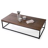 LOWYA （ロウヤ） テーブル ローテーブル パイン材 突板 スチール脚 センターテーブル コーヒーテーブル 長方形 ダークブラウン おしゃれ