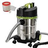 ミナト 乾湿両用掃除機 バキュームクリーナー MPV-301 《替えフィルターセット》 (容量30L/吸水13L)