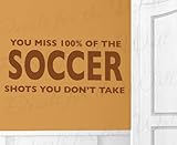 You miss 100 %のサッカーのショットないTake – Boy Girl Themed子供部屋Playroom – 大きな壁デカール、ことわざ、装飾粘着ビニールレタリング、装飾引用デザインス