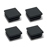 HOOWDAMY 4個入 角パイプキャップ 20mmx20mm 角パイプ用エンドキャップ 樹脂キャップ パイプキャップ チューブ挿入 エンドキャップ(20*20mm)