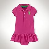 ポロラルフローレン ビッグポニー メッシュ半袖ワンピース ピンク (女の子3～9か月用) 9M [並行輸入品]