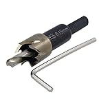 uxcell ホールソー セット ツイストドリルビット 六角 レンチ アングル シャンク 15mm