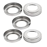 uxcell 手すり部品　ブラケット　ハンドレールプレートカバー　 304ステンレス鋼 ラダーカバー 安全な手すり用 5個入り