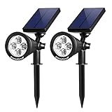 InnoGear Solar Lights Spotlight Outdoor Landscape Lighting Wall Light, Pack of 2 (White Light) [並行輸入
