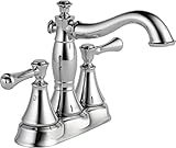 Delta Faucet 2597LF-MPU Cassidy Two Handle Centerset Lavatory with Metal Pop-Up, Chrome [並行輸入品]