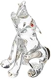 High Quality SS-UG-VT-7356, Small Howling Wolf Dog Glass Figurine Designer Model Decor Collection