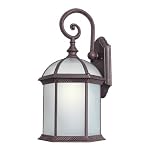 Woodbridge Lighting 61034WL-RTP Glenwood 1-Light Outdoor Wall Sconce, Powder Coat Rust, Large [並行輸入品