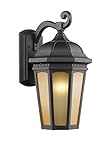 Chloe-Lighting CH22019AB13-OD1 Tesla Transitional 1-Light Outdoor Wall Sconce, 13', Black [並行輸入品]