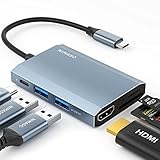 NIMASO USB C ハブ 6-in-1 アダプタ マルチポート 4K HDMI usb ハブ type-c タイプc 急速PD充電 USB3.0 SD TFカード Thunderbolt3 NHB22L631