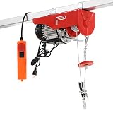 電動ウインチ 電動ホイスト 万能ウインチ 耐荷重最大約300kg 約0.3t 最大揚程12m 100V電源 フック付き 安全装置付き 滑車フック ワイヤー約12m ワイヤー ウィンチ 家庭用 小型 軽量 荷揚げ 吊り上げ 吊り下げ 機械移動 重量物作業 ewincha300r