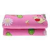 IPOTCH 赤ちゃん ベビー　 防水　シーツ おねしょシーツ 綿 3層　おむつ替えシート　全6色　 - ピンク