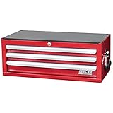 SK11 ミドルチェスト 3段引出し レッド 本体幅660×奥行307×高さ251mm SRC-3030RE