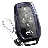 [MKMC] スマート キーケース カバー TPU 素材 トヨタ 新型アルファード 新型ヴェルファイア 30 40 系 対応 カスタム アクセサリー パーツ (ブラックパープル)