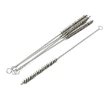 uxcell　チューブブラシ　注ぎ口洗い　　31cm長さ　12mm直径　ステンレス　スチール　クリーン　5本いり