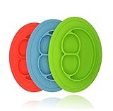 Kukeベビー食器ハッピーマットランチ皿　子供用　シリコンミニマット　キッズ食事マット　ベビー テーブルマット　離乳食　撥水 丸洗い 滑り止め　三点セット