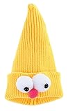 (コ-ランド) Co-land ベビー帽子 とんがりニット帽 キッズハット 子供用キャップ 目飾り 女の子 男の子 男女児 赤ちゃん お出かけ 秋冬防寒 可愛い イエロー