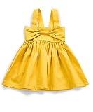 ベビーガールズBigリボンノースリーブウェディングヴィンテージパーティープリンセスドレス US サイズ: 12-18 Months (Tag90) カラー: イエロー