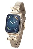 エレコム Apple Watch バンド 41mm 40mm 38mm 可愛い &me レザー スリム リボン 【Apple Watch SE2 9 8 7 6 5 4 3 2 1 対応】 グレージュ AW-41BDLRBJGB