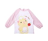 コットンかわいい漫画の赤ちゃんビブキン絵柄スモックピンクの豚（80-100CMの高さ）