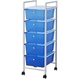 ナカバヤシ チェスト キャパティS 深5段 ブルー ランドリー収納 G134A