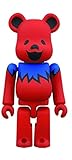 Medicom Grateful Dead Dancing Bear Red 100% Bearbrick Action Figure [並行輸入品]