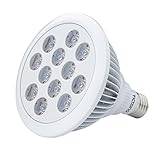 Qtuo 36W LED植物育成ライト E27水耕栽培ランプ 630nm:660nm:460nm LED使用 小型スポットライト 室内栽培 電照菊