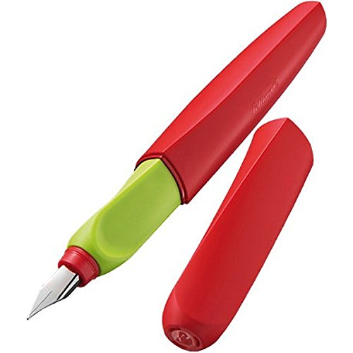 ペリカン 万年筆 F 細字 レッド×グリーン ツイスト 両用式 正規輸入品