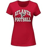 NFL Atlanta Falcons Short SleevedスクープネックTシャツ、1 x、レッド