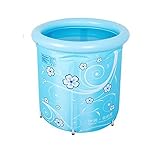 TOYM US Can Be Lifted Thickeningナイロン布大人用バケットFolding Bath Tub ブルー