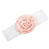 Merssavo ファッションかわいい赤ちゃんの女の子のヘアバンドレースは、花の子供のヘアバンドをバラ（オレンジ）