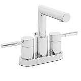 Speakman SB-1011 Centerset Bathroom Faucet Chrome - 4 Inch Two Handle Bathroom Faucet with Pop-Up Dr
