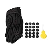 マスクゴム ストッパー セット 平ゴム 太さ 5mm 長さ 約 10m 5色 ブラック