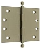 idh by St. Simons 84050-015 Professional Grade Quality Genuine Solid Brass Wide Throw Ball Tip Hinge