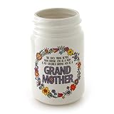 Enesco Our Name Is Mud by Lorrie Veasey Grandmother Mason Jar花瓶、6 "