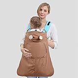 JUSH 抱っこひも　ベビーカーカバー　お出かけ用　ママコート　べビーブランケット　　マルチ防寒カバー　はっ水素材　防風　 (ブラウン)