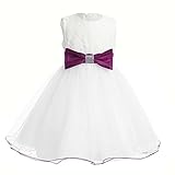 (アイム)iiniim　ベビー　レース　チュチュ　ワンピース　蝶結び　フォーマル　ドレス　ふわふわ　プリンセス パープル 75