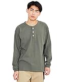 [グッドウェア] 長袖 ヘンリーネック Tシャツ ロンT レギュラー ヘビーウェイト 7.6オンス USAコットン メンズ