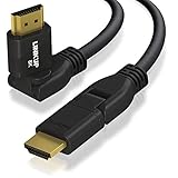LINKUP – ウルトラ高速HDMI 2.1 8K ケーブル 360° 回転コネクタ| DSC HDR UHD デジタルビデオコード– 丈夫な28AWG 48GB/s | 10K 8K 5K 4K 2K 1080 | Apple Xbox PS5 Samsungに適用 - 3メートル