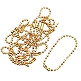 [KUKU工房] ボールチェーン キーチェーン メタリックカラー ハンドメイド 材料 パーツ 10本セット (メタリックオレンジ)