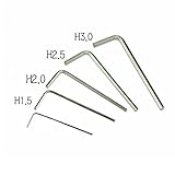 KISENG 5本六角レンチ 0.9/1.5/2.0/2.5/3.0mm ミニ スクリュードライバセットツールキット