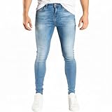 [BartEarl] ジーパン ストレッチ メンズ ジーンズ スキニー デニム 美脚 細身 スーパーストレッチ カジュアル 1957 lightblue L