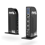 Plugable USB-C ドッキングステーション トリプル 4K モニター 100W 充電機能付き Windows Mac システム対応 - HDMI x 3 DisplayPort x 3、DP代替モード および DisplayLink グラフィック 有線LAN USB-C x1 USB3.0 x 4 SD カードリーダー付き