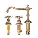 Lovoski 2つ　ブロンズ　ハンドル　浴室　シンク　蛇口　ホット　混合水　真ちゅう