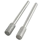 uxcell　 軸付き砥石 ダイヤモンドビット　ダイヤビット　3ｍｍｘ5ｍｍ直径ダイヤモンドドリルビット　二つ入り