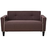 大川家具 2人掛ソファ ファブリック ブラウン ic0095